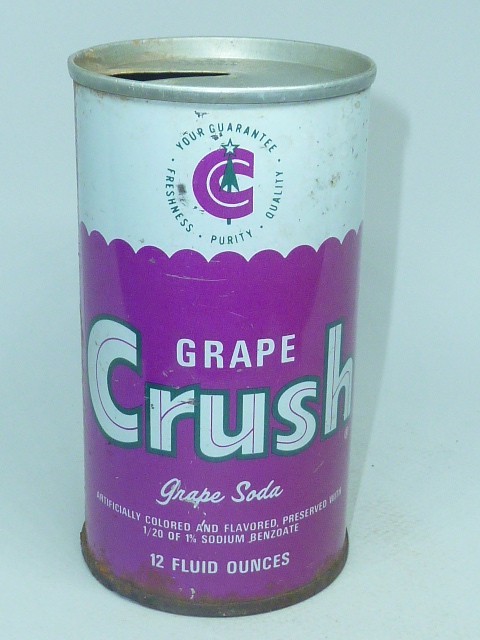 Empty Top Opened 12oz Grape Crush Soda Tab-Top