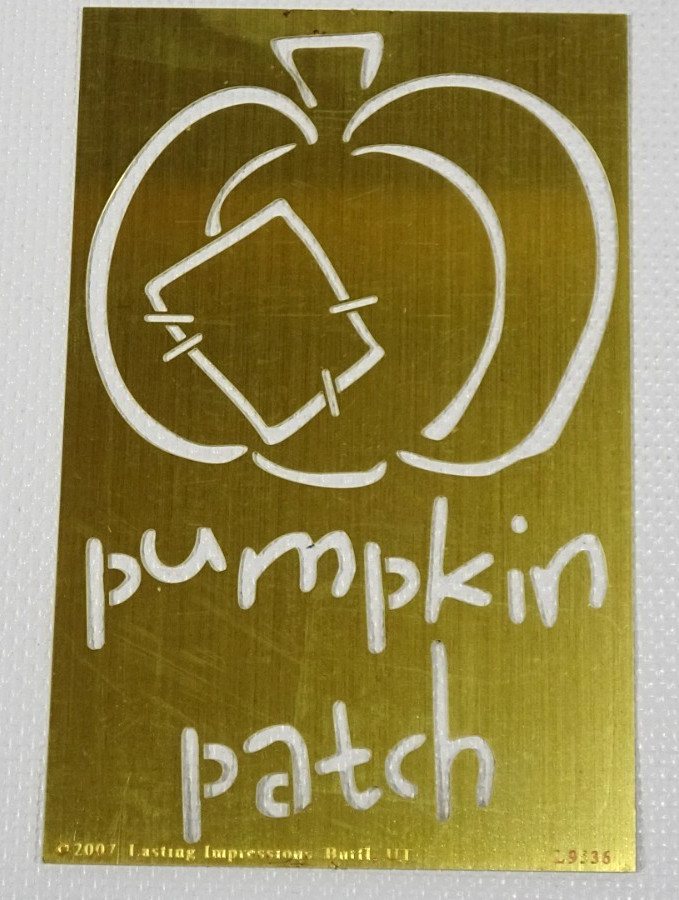 Pumpkin Patch Lasting Impression - Stencil Template - L9536 - 2007