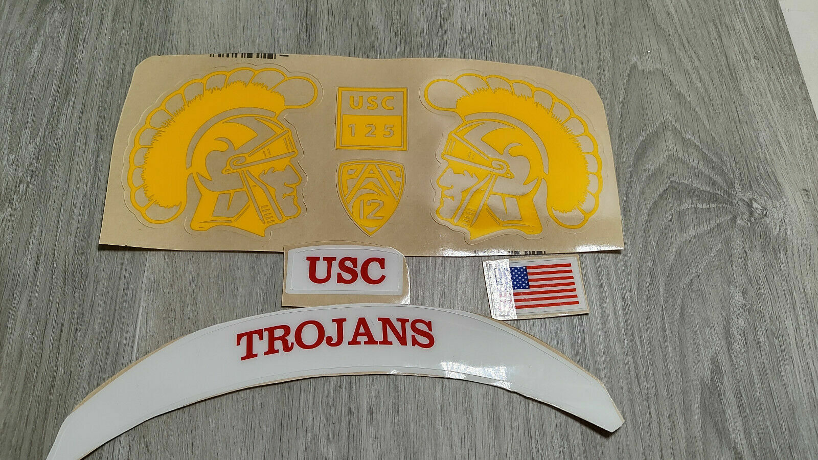 USC Trojans full size football helmets 3M vinyl decals