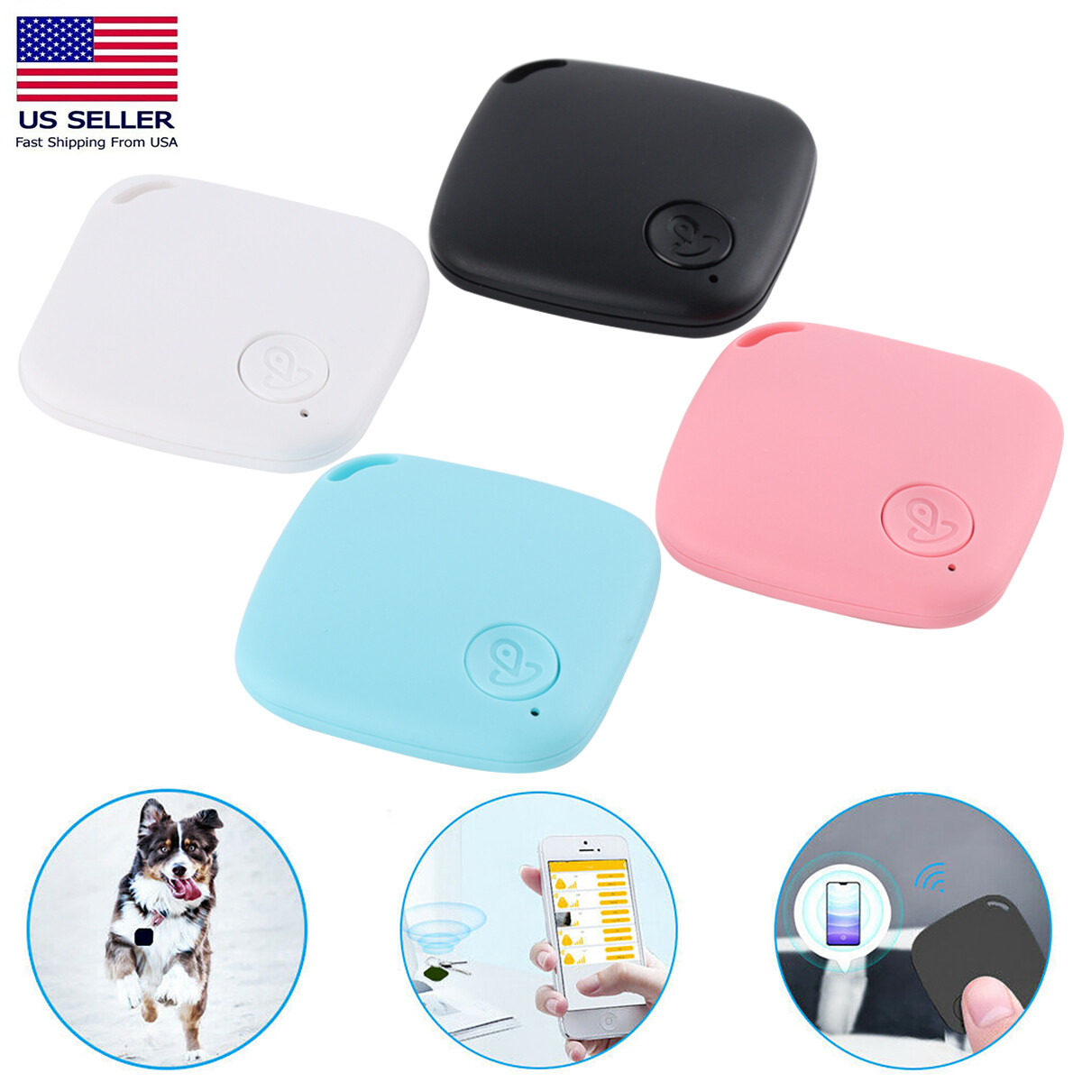 4 Pack Tile GPS Tracker Wireless Bluetooth Anti-Lost Wallet Key Pet Finder USA