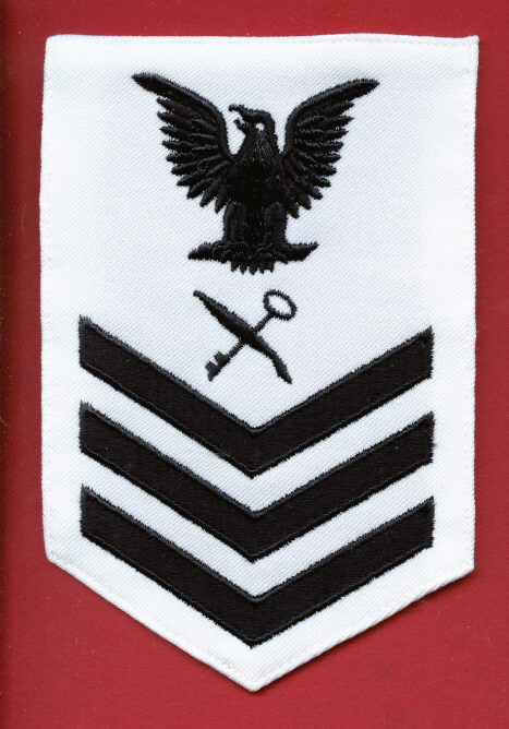 USN RATE SH1 SHIP'S SERVICEMAN FOR WHITE UNIFORM - NOT CURRENT ISSUE