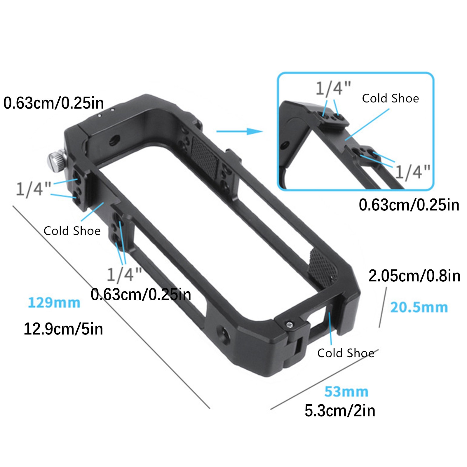 Aluminum Camera Mount Housing Shell Case Protective Frame For Insta360 ONE X2