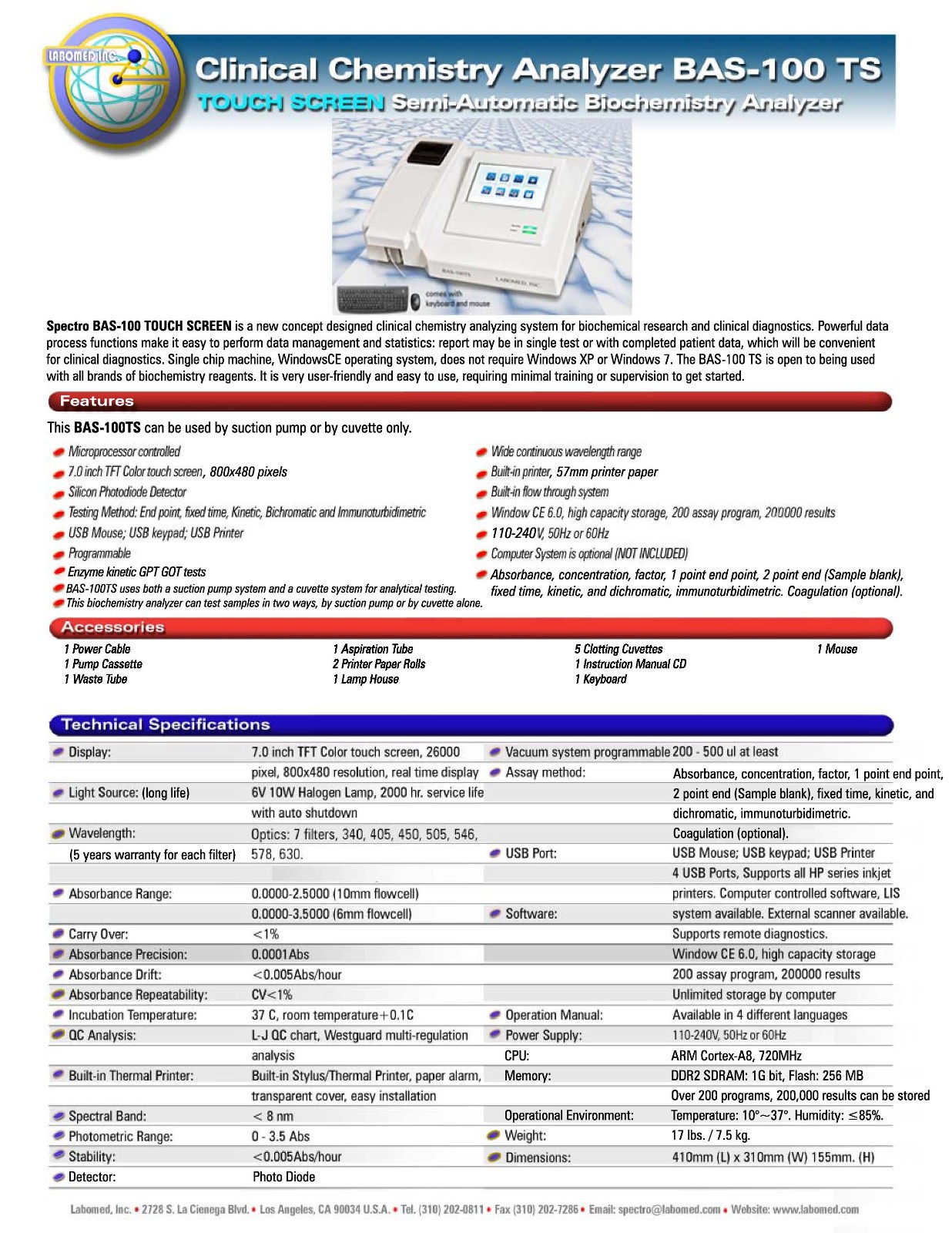Portable Semi Auto Chemistry Analyzer