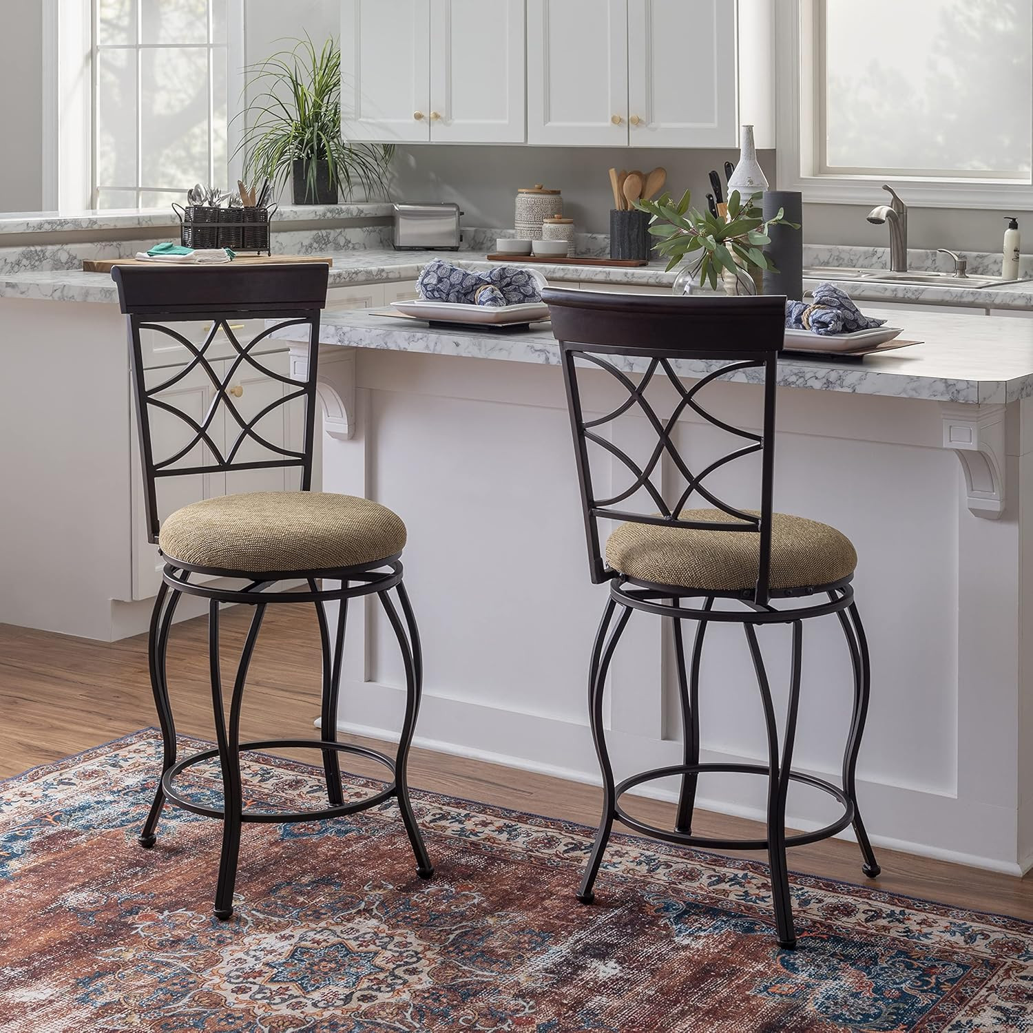 Curves Swivel Counter Bar Stool 24"