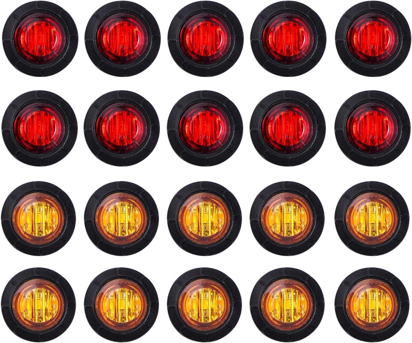 Luces Para Trailer LED Traila Remolques Camiones Truck Luz Leds 20 3/4" Amber,12