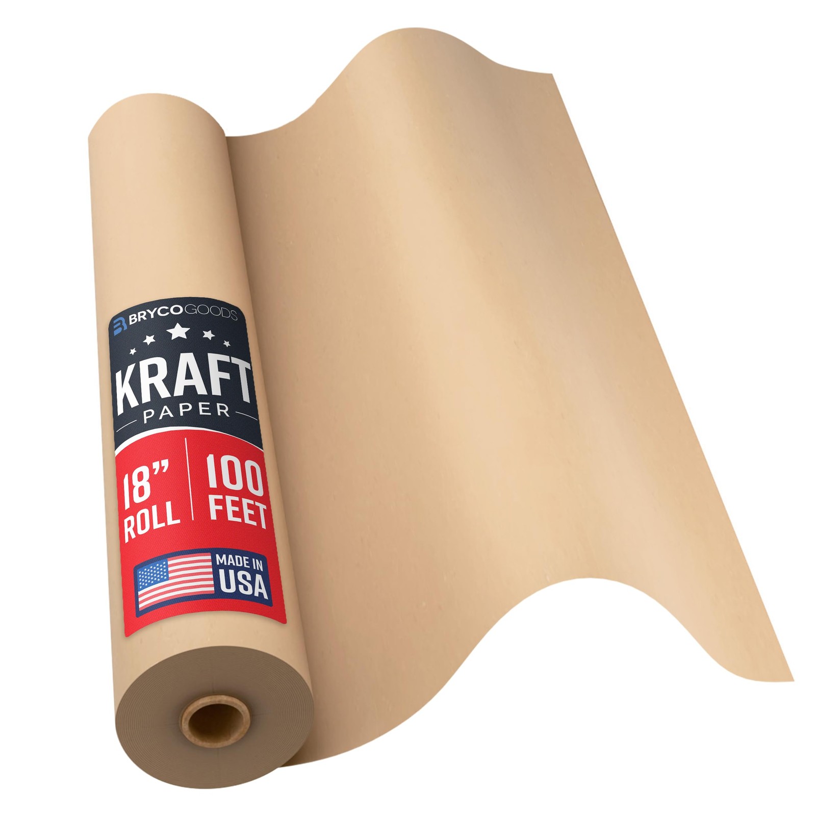 Bryco Goods 18" x 1200" Brown Kraft Packing x 100' (Most Popular),