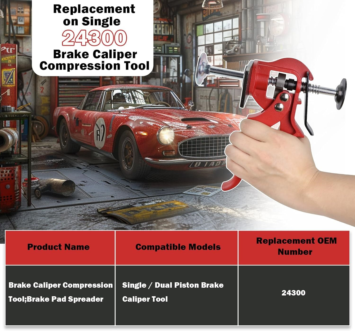 Disc Brake Pad Separator / Spreader Tool Single/Dual Piston Caliper Compression