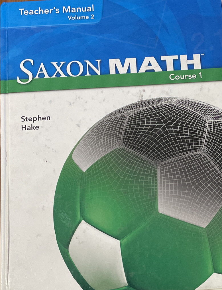 Saxon Math Course 1 Teacher's Manual Volume 2 Homeschool Mathematics used