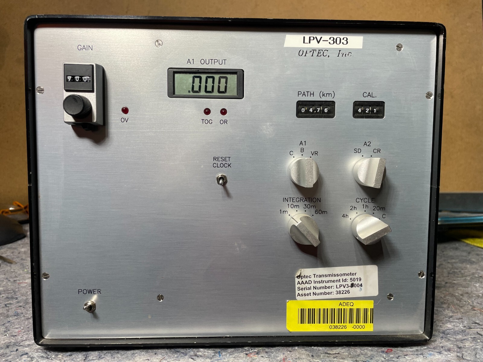 Optec Transmissometer Equipment LPV-4