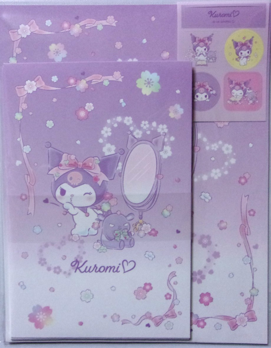 Sanrio Kuromi Sakura Magic Letter Envelope Sticker Set Made in Japan 2026