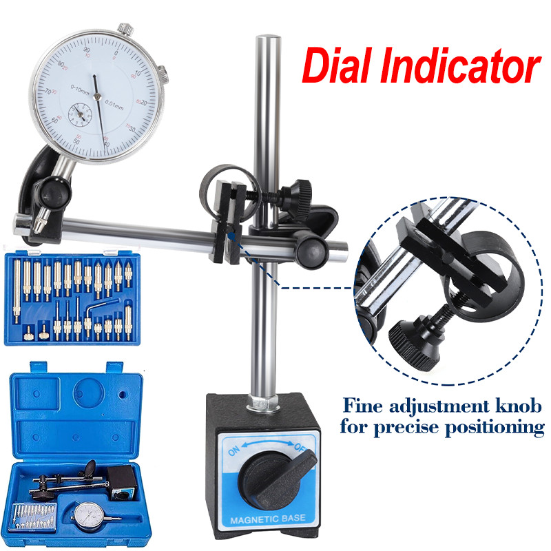 Dial Indicator with Magnetic Base and Point Precision Inspection KIT 0.01 Inch