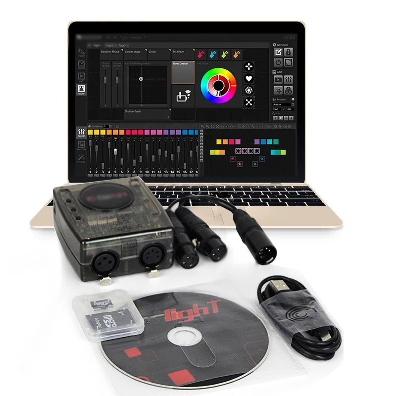 New Stage Lighting Controller Software DMX512 Control Disco light DMX Controller