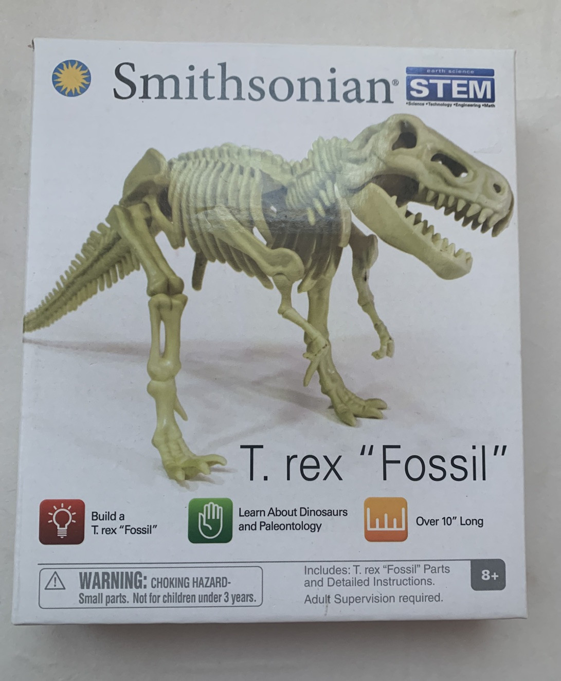Smithsonian STEM Build a  T.rex "Fossil" Over 10" Long Ages 8+