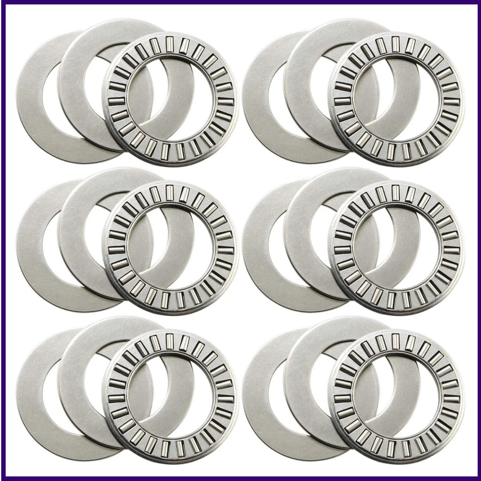6 Sets Thrust Needle Roller BearingsRoller Bearing with Two Washers 3/4
