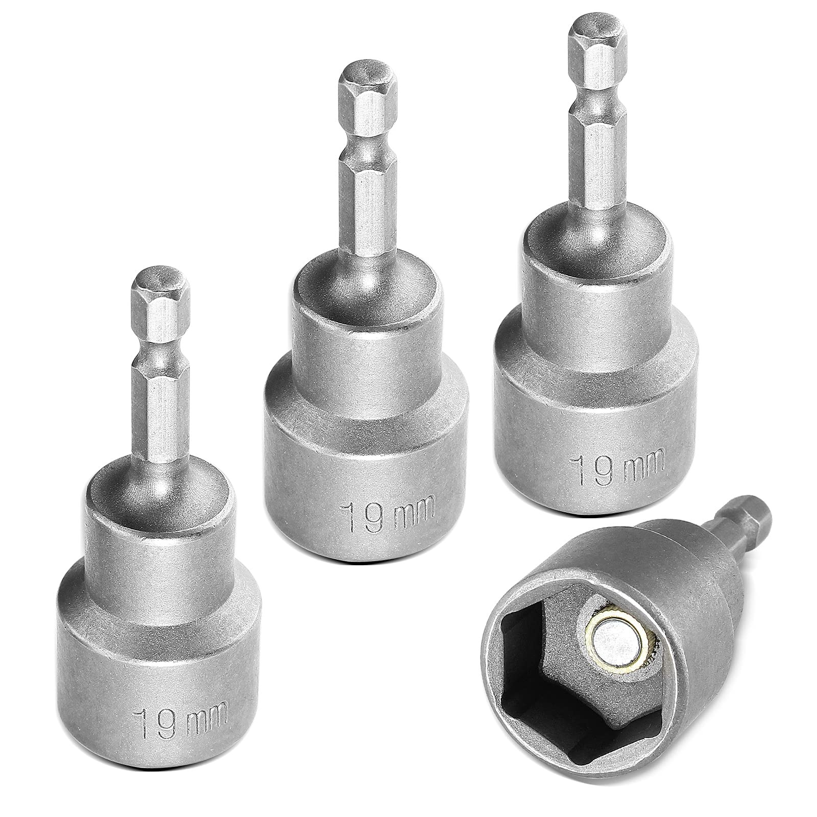 Suiwotin 4PCS 1/4" Hex Shank RV Leveling Scissor Jack Socket Drill One Size