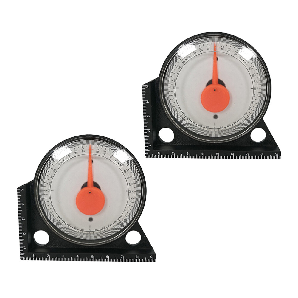2 Pcs Level Ruler Angle Measure Inclination Meter Inclinometer Tilt