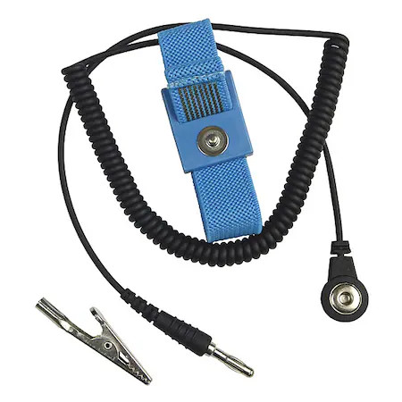 Scs Ecws61m-1 Wrist Strap, Adjustable, Blue, Nylon