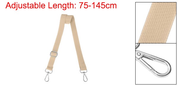 2.5cm Adjustable Light Gold Wide Shoulder Strap with Silver Pull Core Buckle
