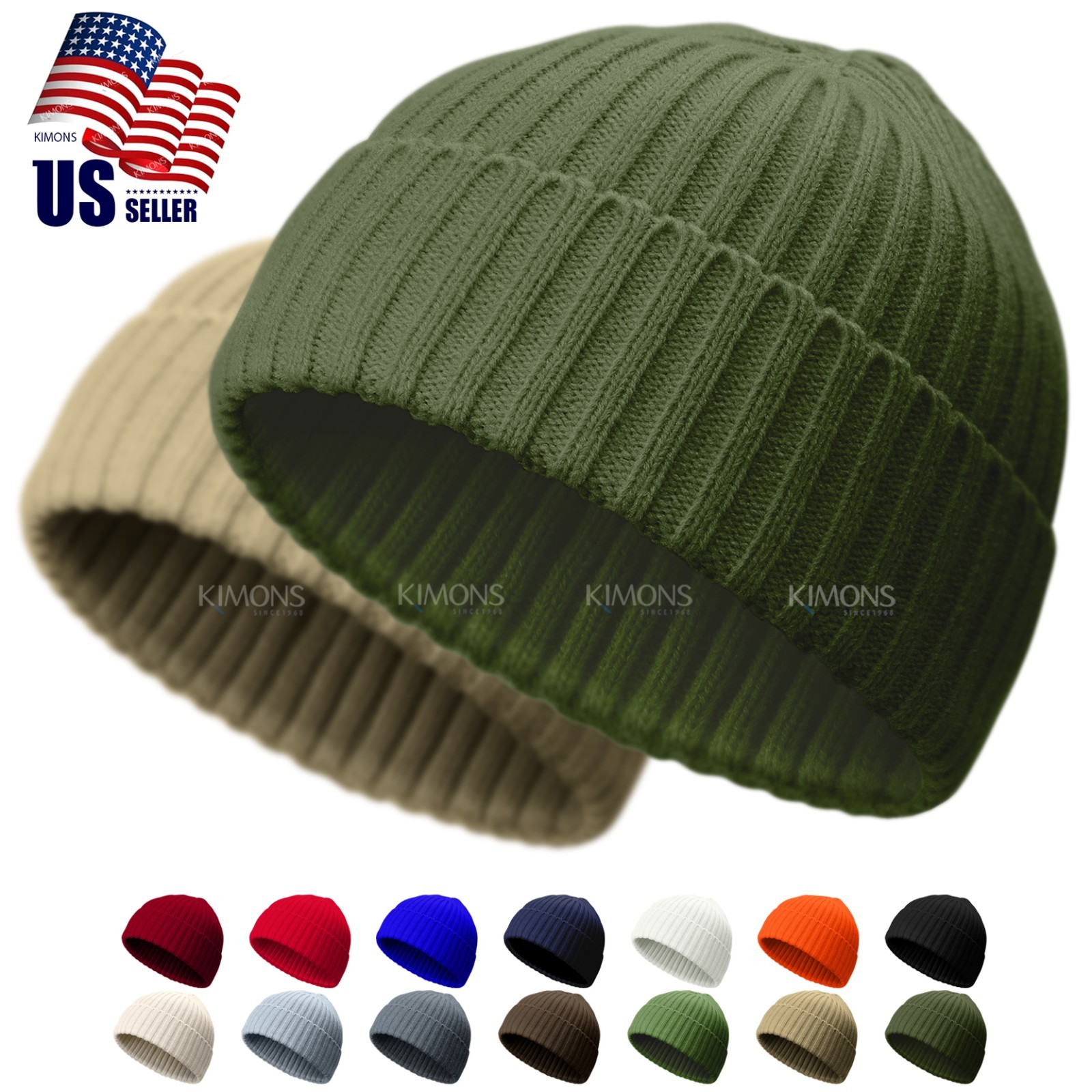 Mini Short Fisherman Beanie Hat Ribbed Winter Warm Knitted Skull Cap cuff II