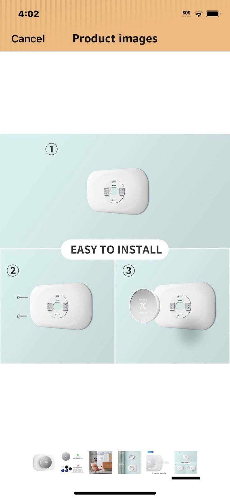 nest thermostat wall plate