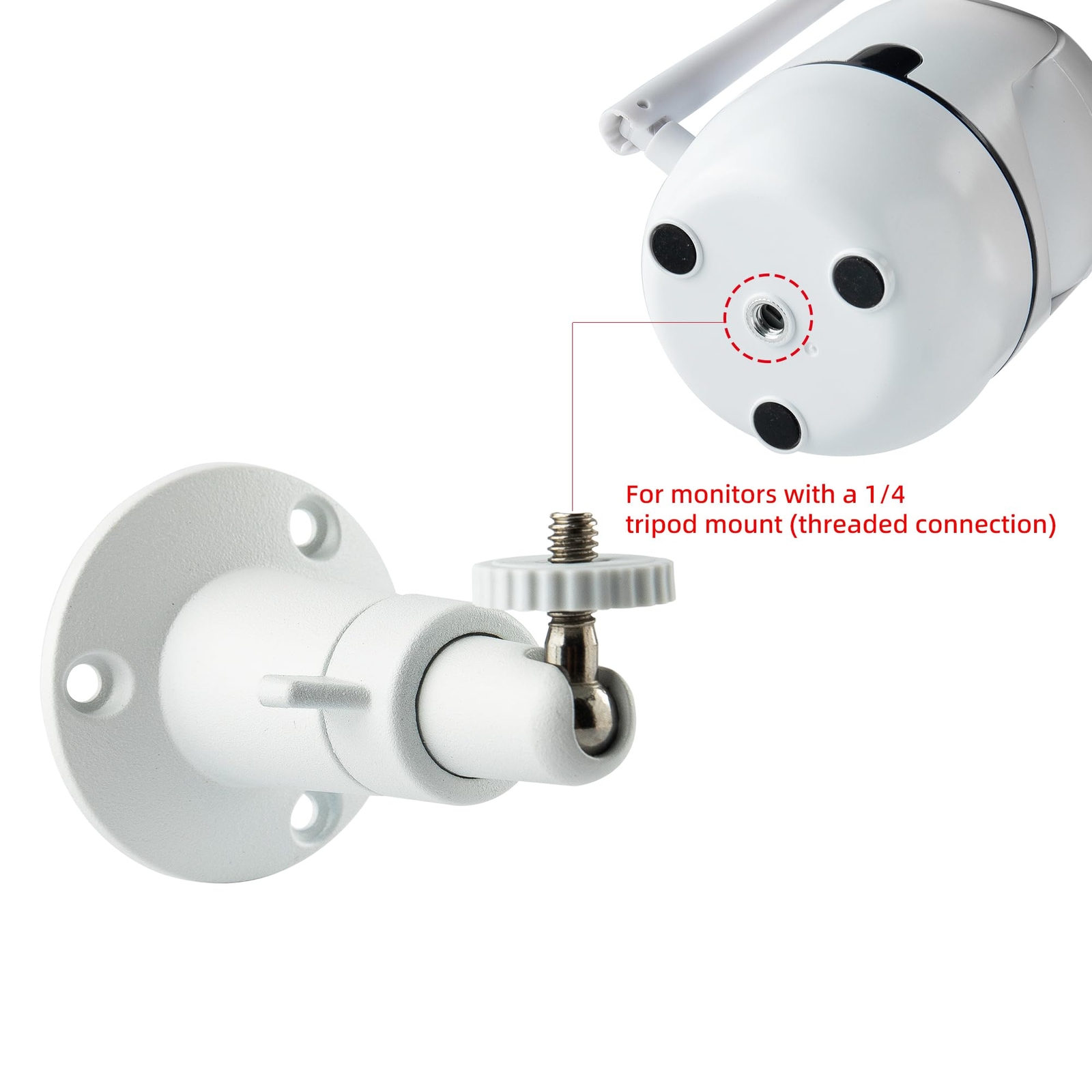 Security Camera Mount Bracket for Camera with 1/4 Screw Head Wall Mount Compa...