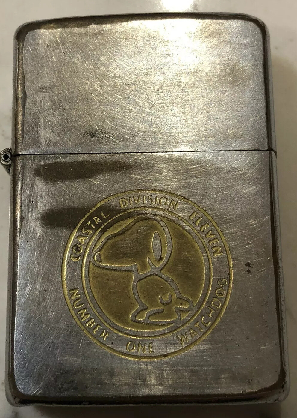 Vietnam War Zippo - RARE 1961 SNOOPY COASTAL  DIVISION 11 VINTAGE VIETNAM ZIPPO.