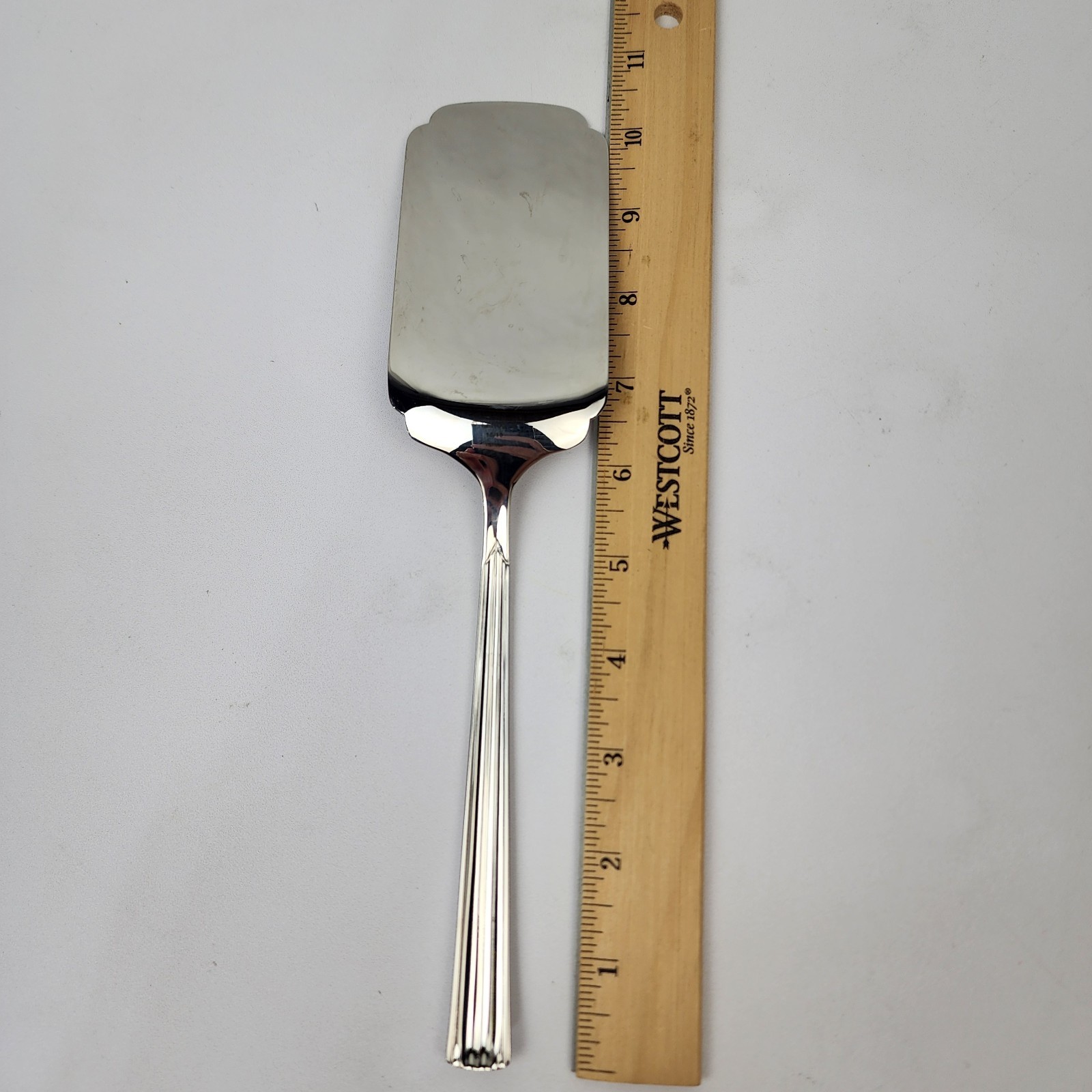 Lenox Stainless Flatware 18/10 Kennedy Serving Set 7pc Grooved Handle Glossy