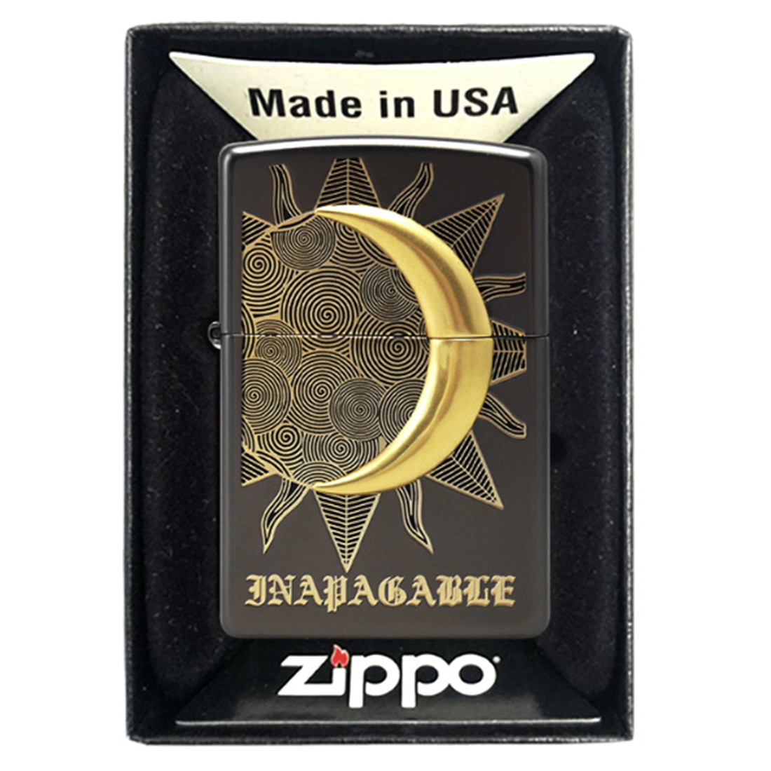Zippo Lighter Inapagable Korea Limited Edition Unused Windproof Engraved Genuine