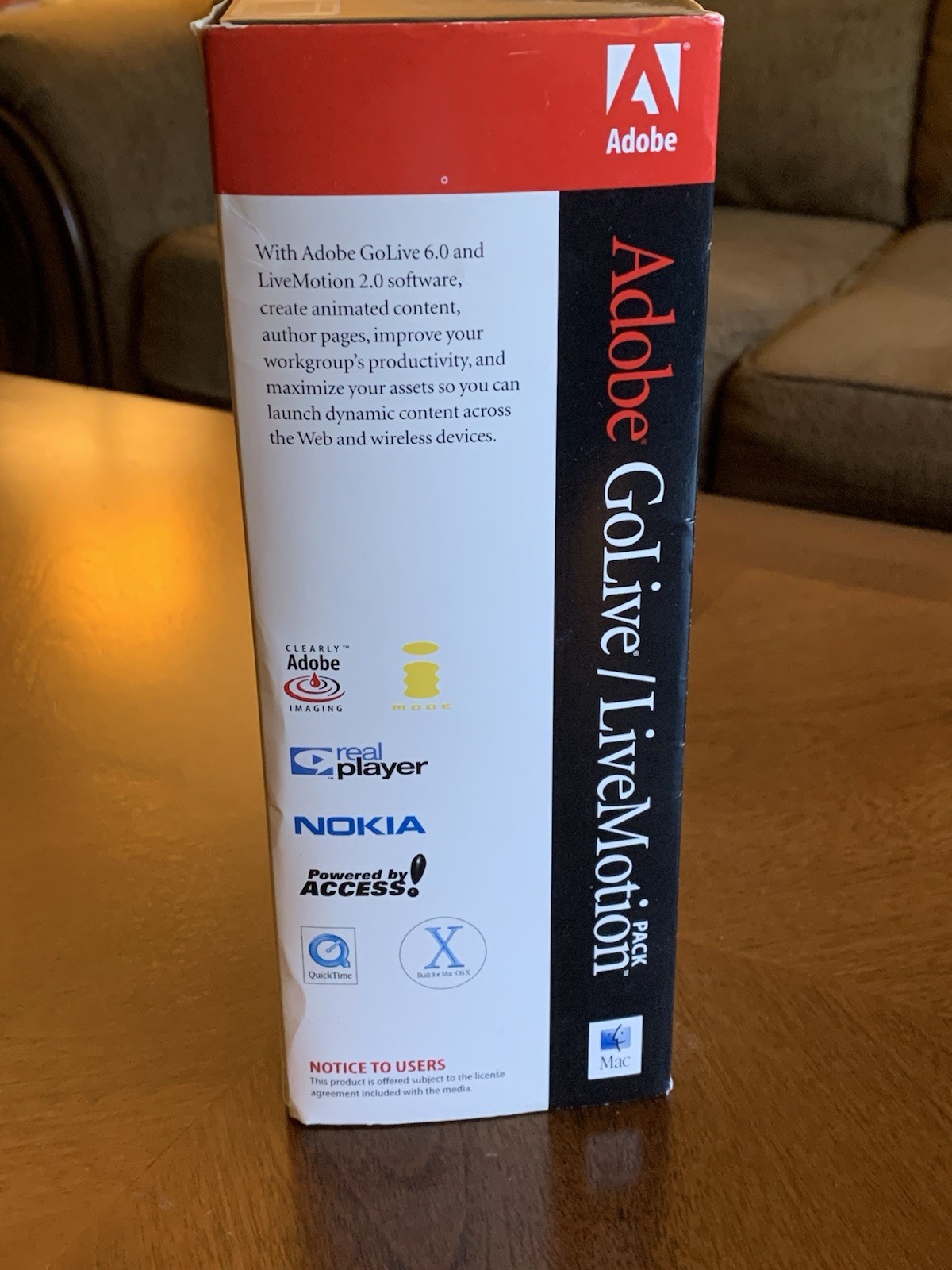 Adobe GoLive 6.0 & Live Motion 2.0 FULL VERSION For MAC NO SUBSCRIPTION!