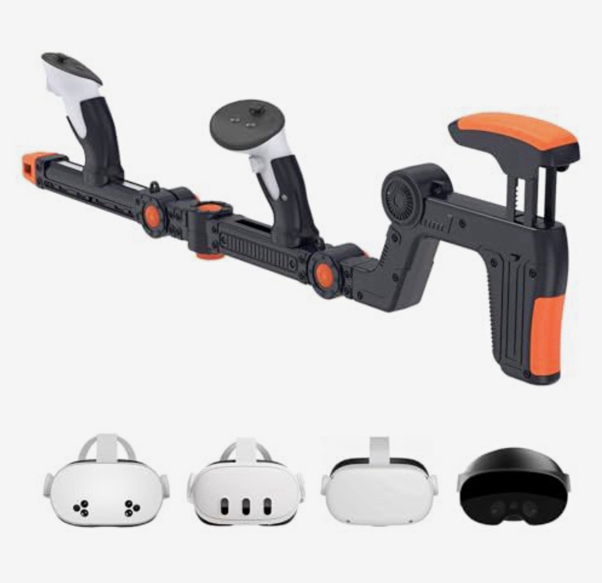Rechale VR Magnetic Gun Stock Controller Mount Holder Stand - Black/Orange