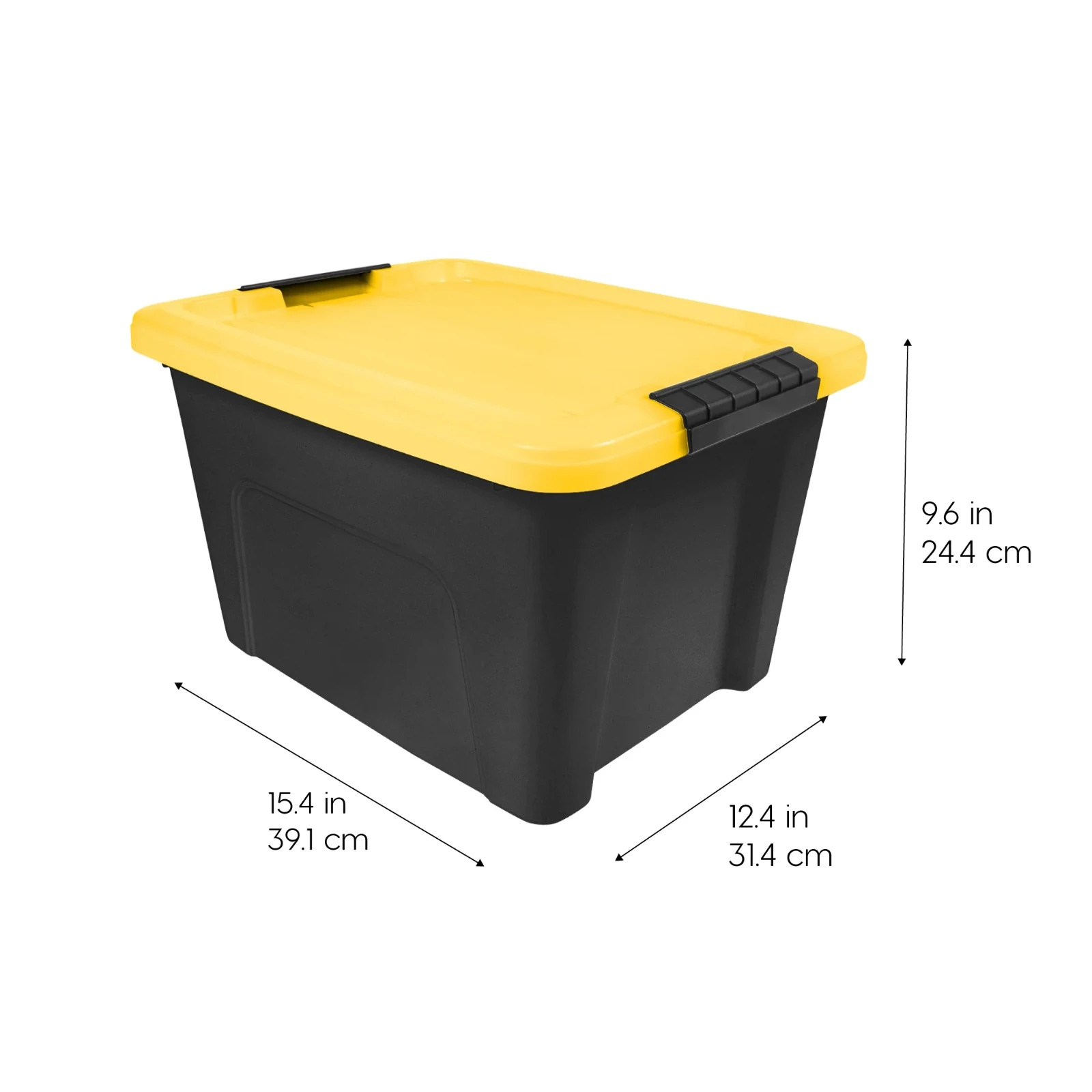 20 Qt Plastic Storage Bins with Lids, Stackable Storage Container, Totes, 6 Pack