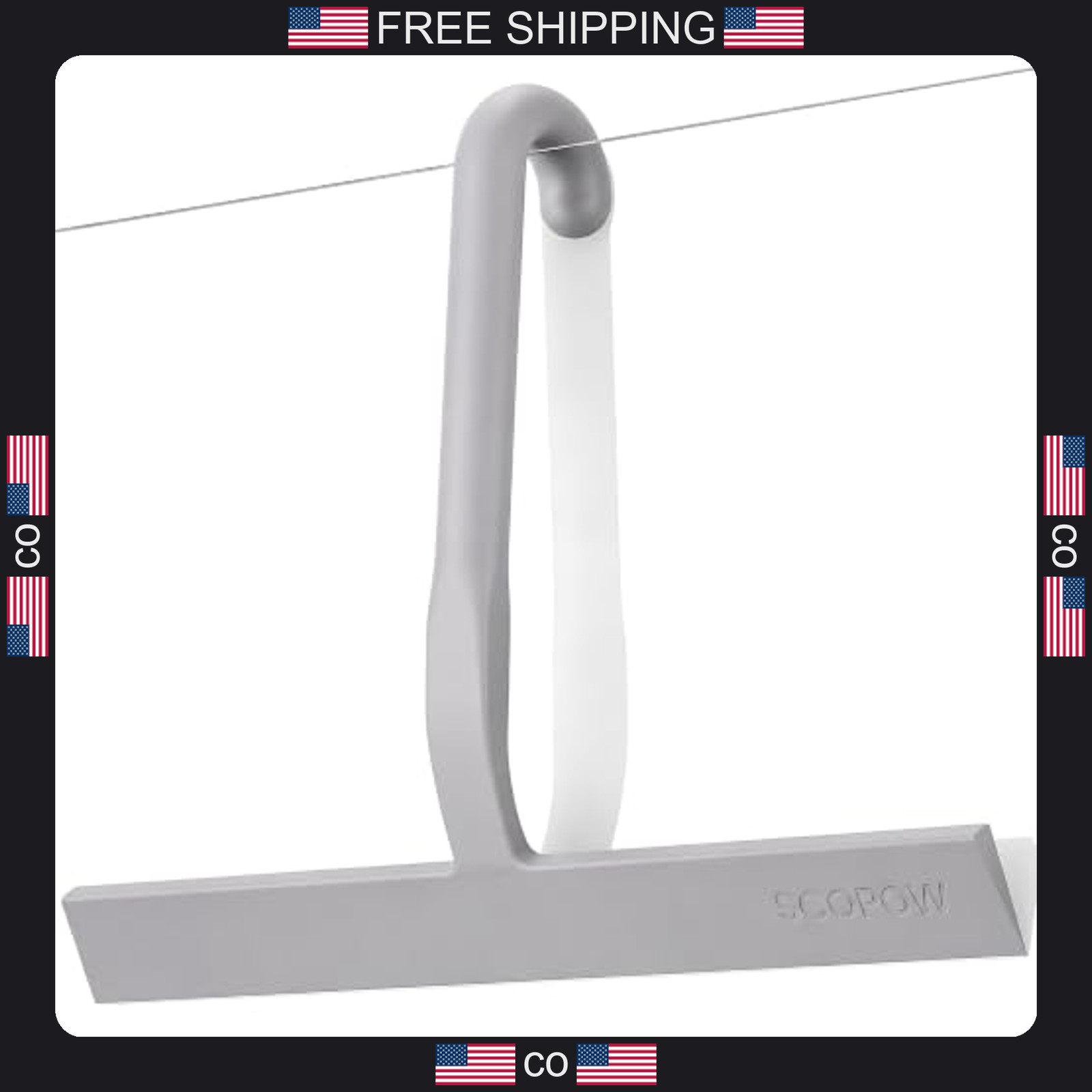 1 Shower Squeegee with Ergonomic Grip for Glass Doors and Mirrors