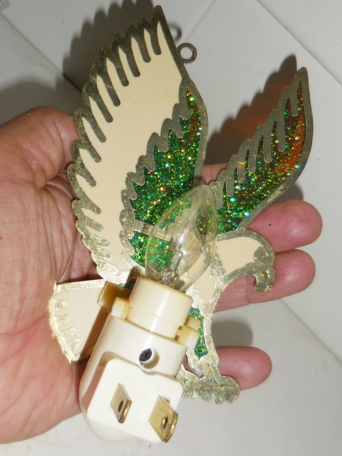 VINTAGE BALD EAGLE NIGHT LIGHT AMERICAN EAGLE DESIGN PLASTIC NR