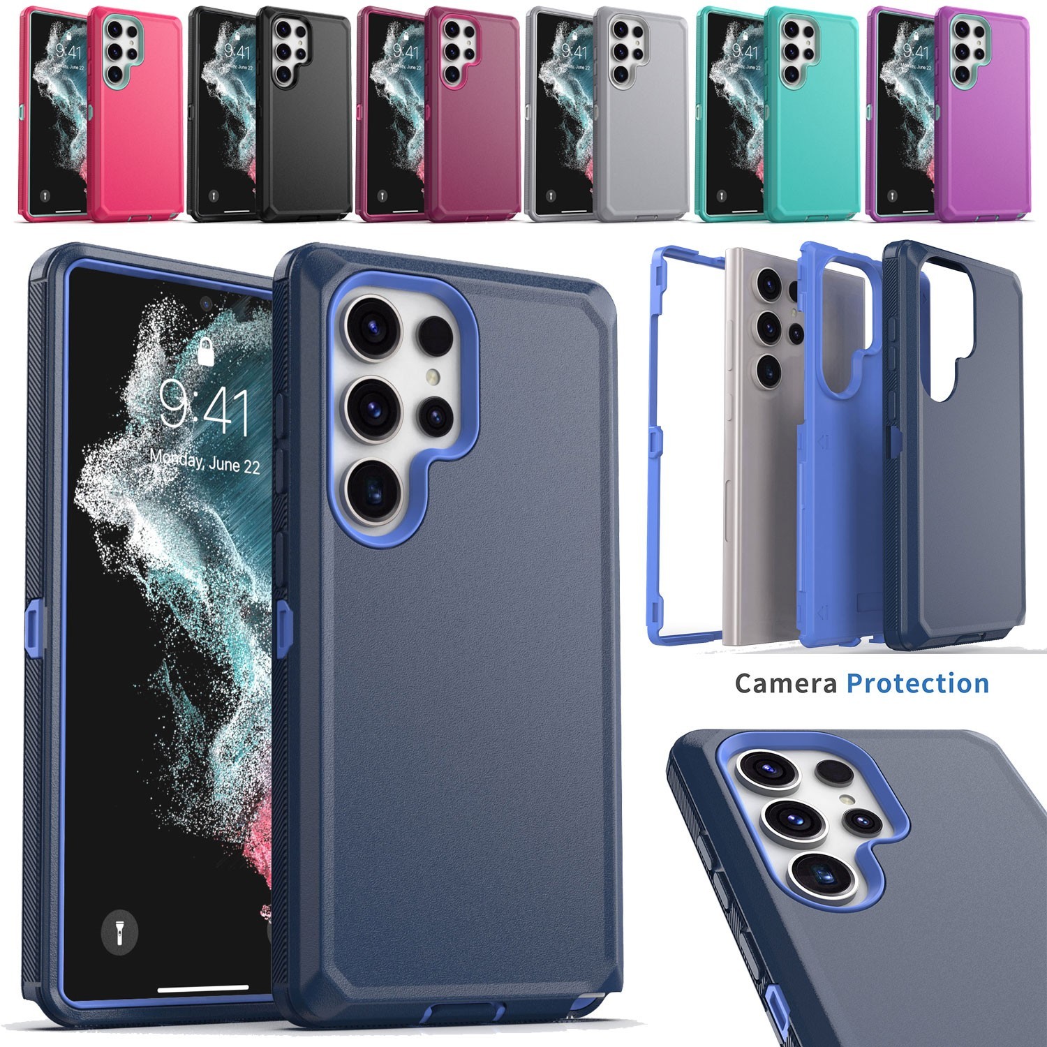 Case For Samsung Galaxy S22 Ultra S22+ S22 5G Heavy Duty Shockproof Phone Cover
