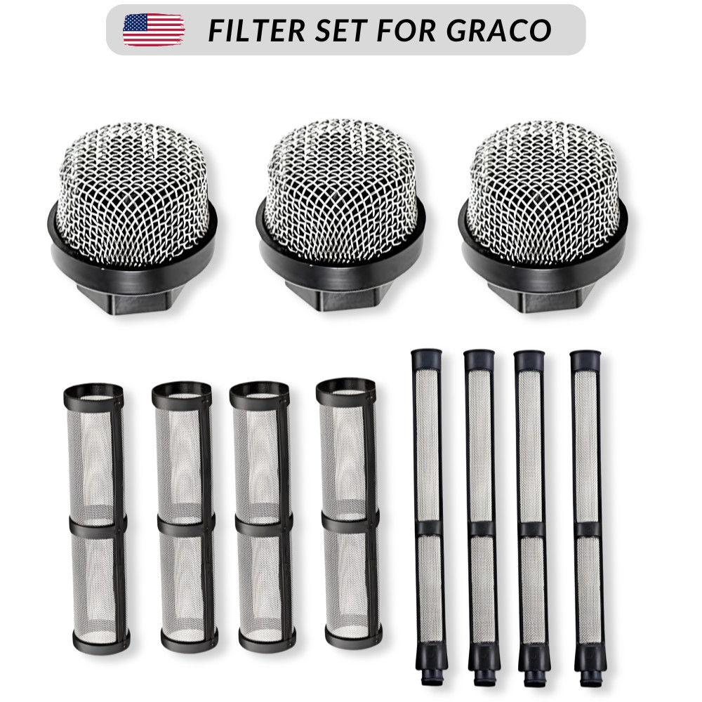 Graco Paint Sprayer Filter Set 246385 246384 287032 11PCS Mesh Replacement Kit