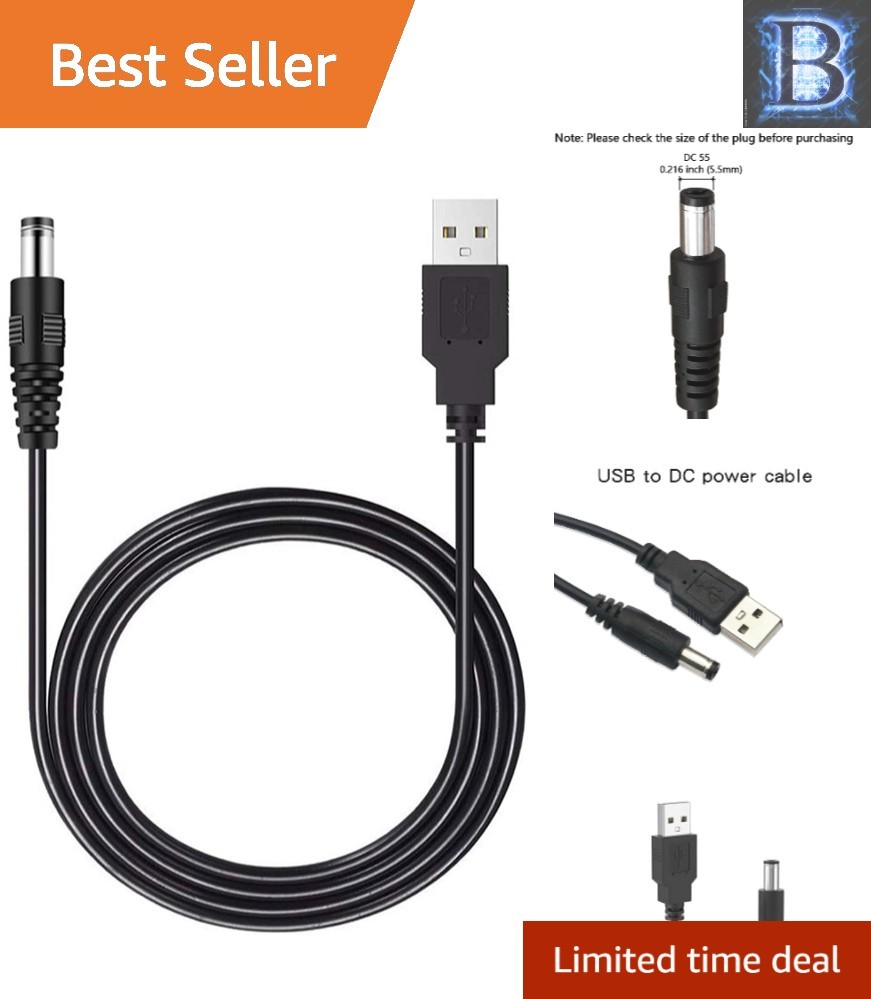 USB Charging Cord for Dog Bark Collars - Compatible with DogRook & Authen, 3ft