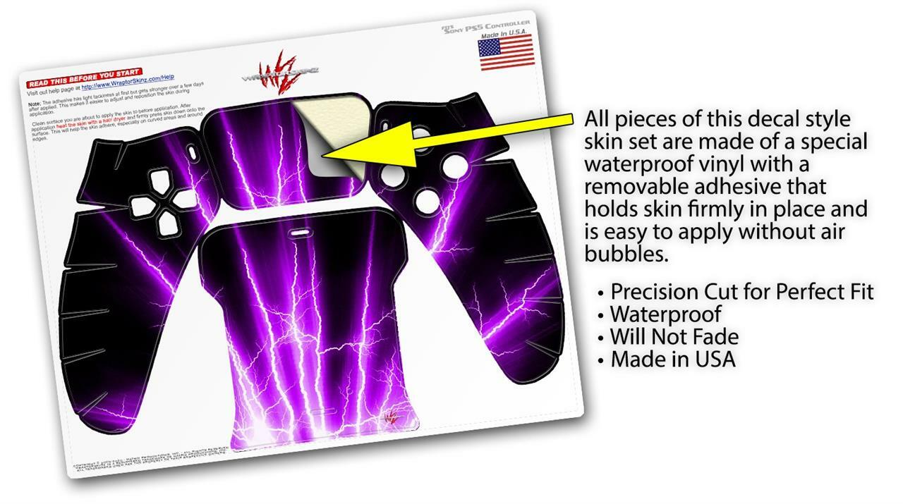 Skin Sony PS5 Controller Lightning Purple