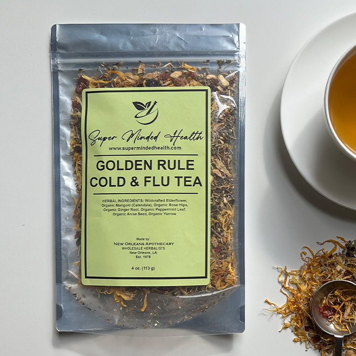 Golden Rule Cold and Flu Tea (32 Servings) Loose Herbal Tea Decoction