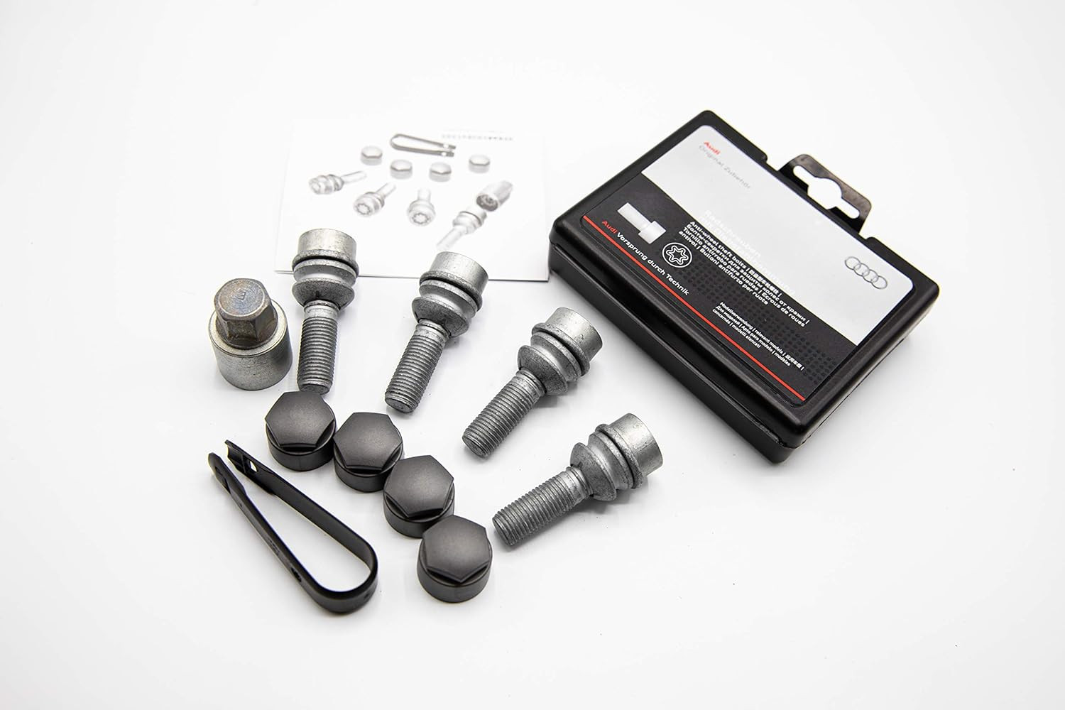 Genuine Wheels Lock for Q7 2007-2015 Model Year. Lock Set W/Key. Original Qualit
