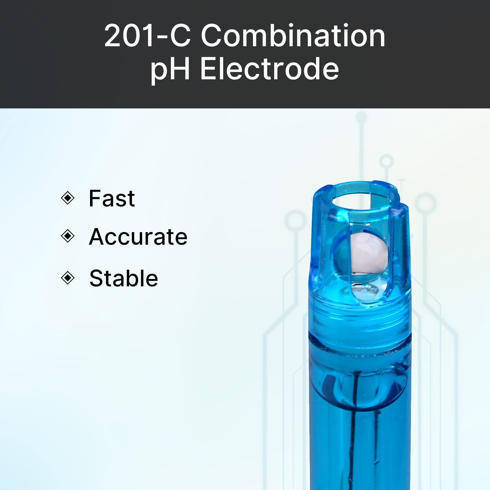 APERA INSTRUMENTS 201-C Combination pH Electrode, BNC Connector,