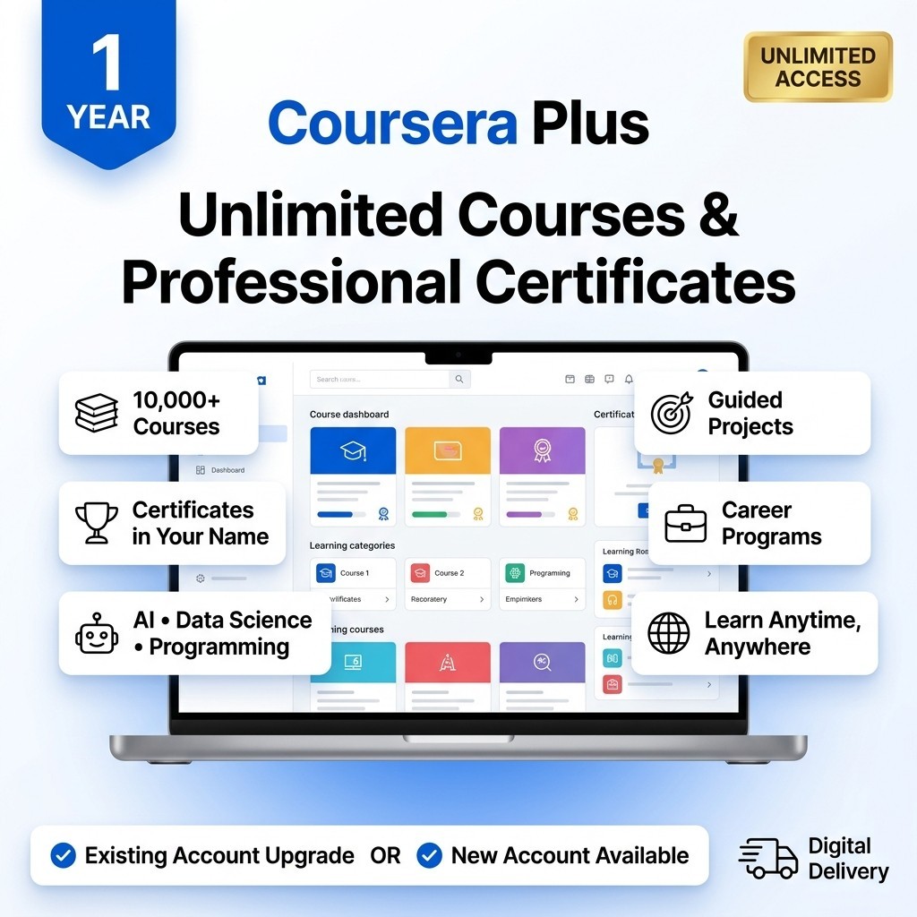 Coursera Plus 12 Months Subscription | Unlimited Courses | Certificates