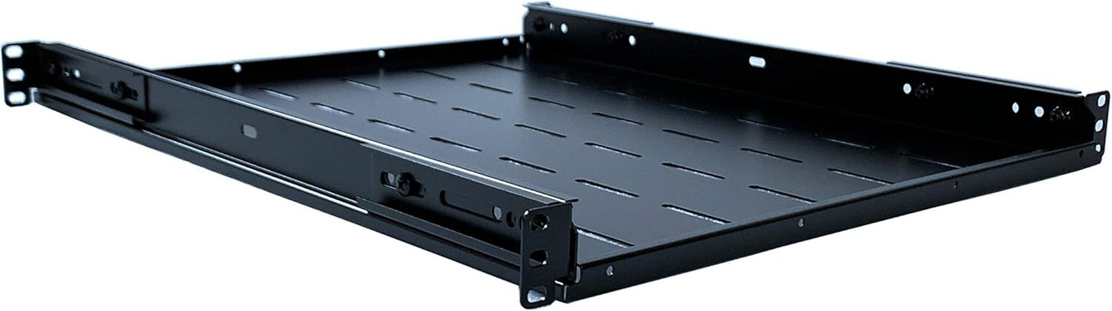 Adjustable 1U Rack Server Shelf for 19" 4 Post Network Racks (21.5-28" Depth)