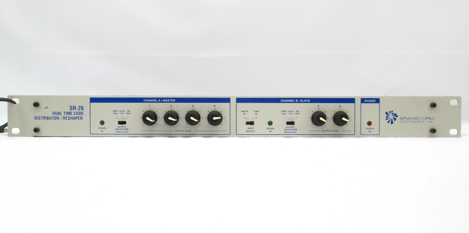 Brainstorm Electronics SR-26 Dual Time Code Distributor/Reshaper + PSU