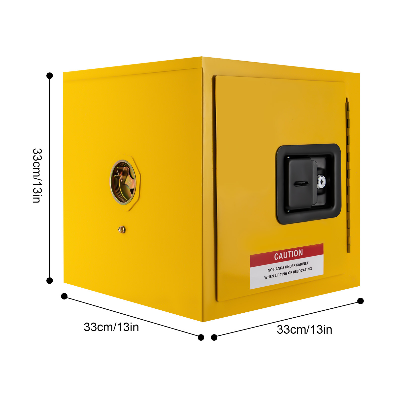 2Gal Flammable Cubic Hazardous Storage Cabinet Fireproof & Leakproof Liquid Bin