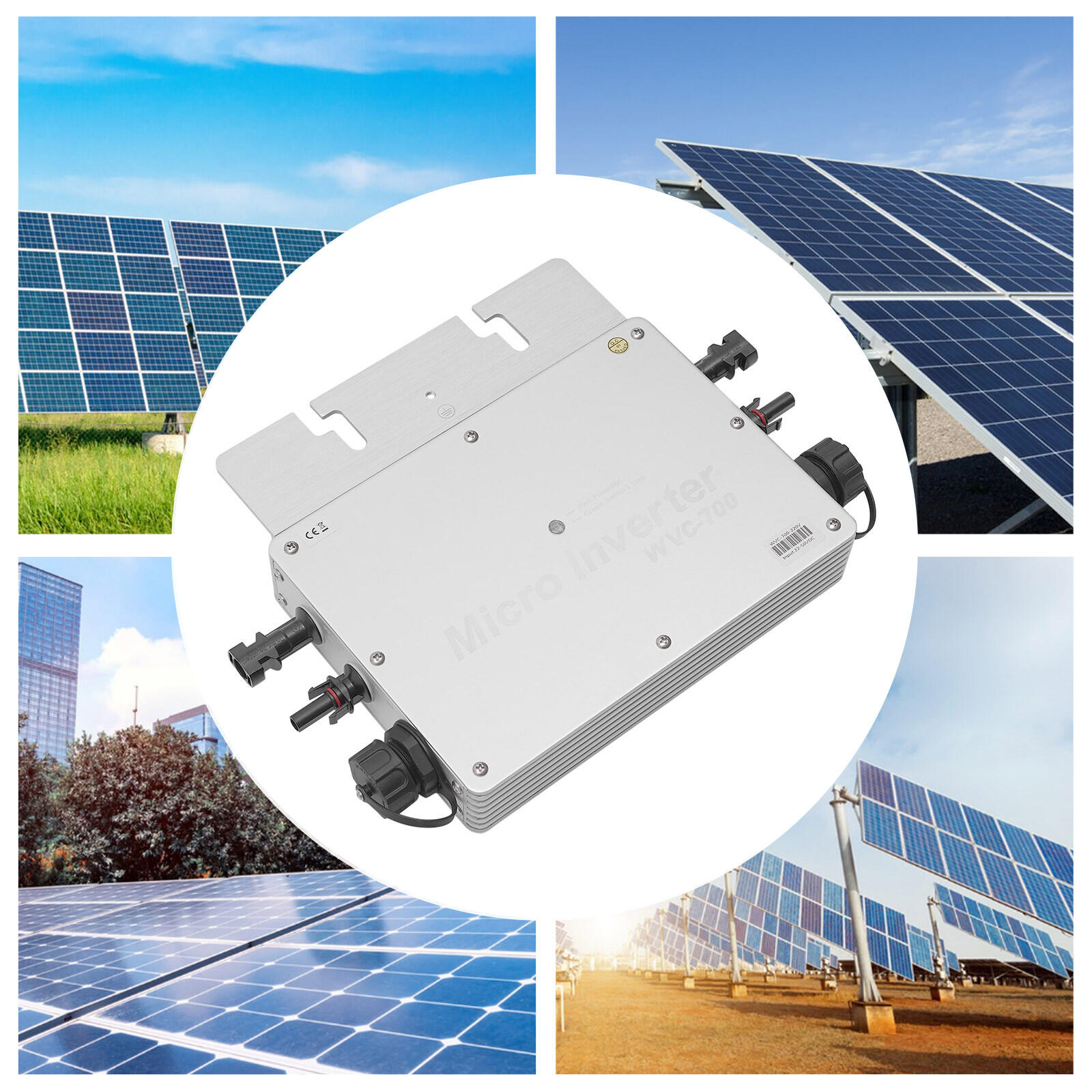 700W MPPT Grid Tie Smart Solar Micro Inverter Grid-Connected Inverter 110V