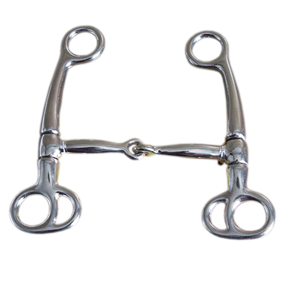 Hilason Colt Breaking Curb Bit 4-1/2 Inch Nickel Plated Malleable Iron Training