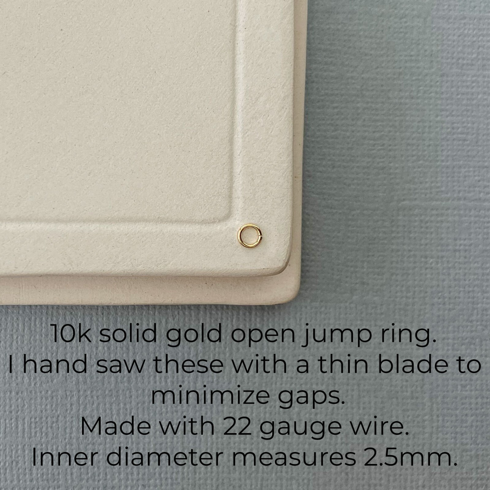 10k Solid Gold Jump Ring, 2.5mm Open Connector Finding for Jewelry Making