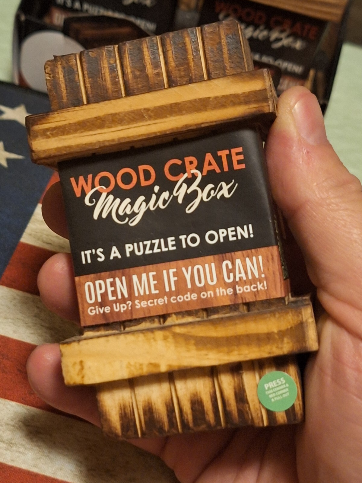 Wood Crate Magic Puzzle Box