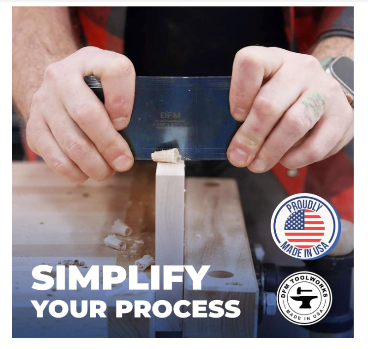 Rectangle Card Scraper – 2-Pack Precision Woodworking Scrapers, Made in USA