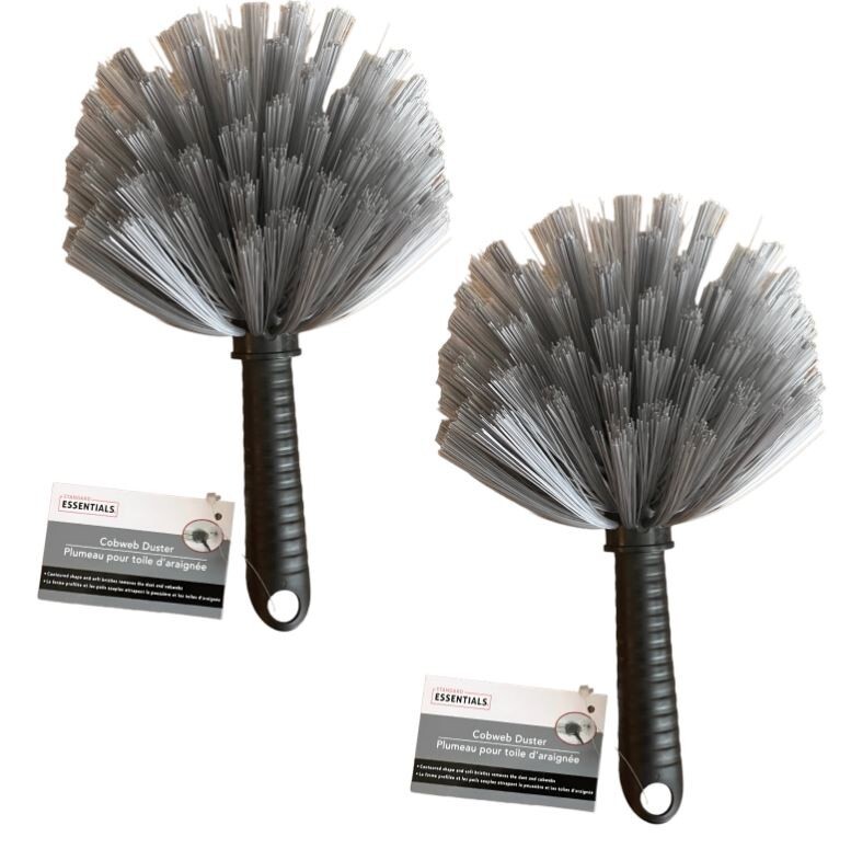 2-PACK Essentia Cobweb Duster Ceiling & Corner Dusting Extension Contoured Shape